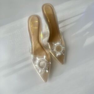 Lulu's Clear Embellished Women's Shoes - Silver Rhinestones